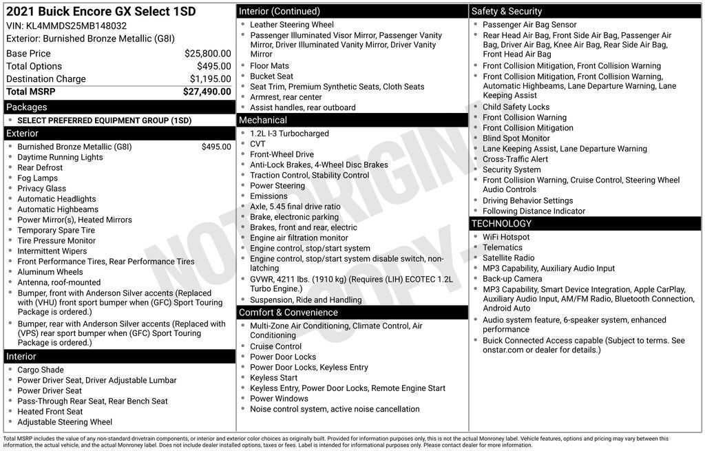 2021 Buick Encore GX Select