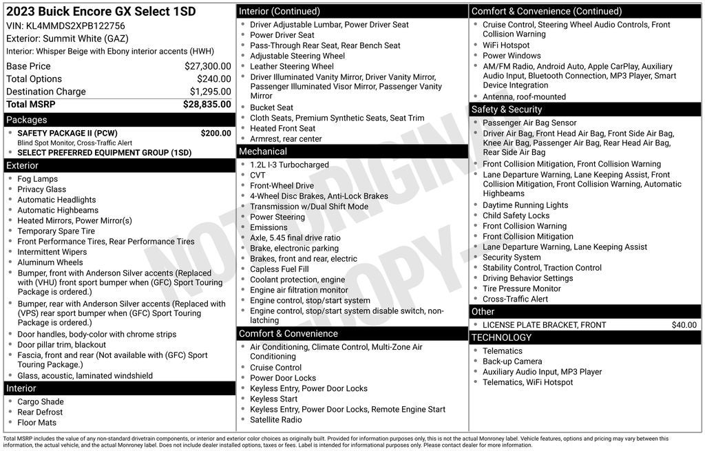 2023 Buick Encore GX Select