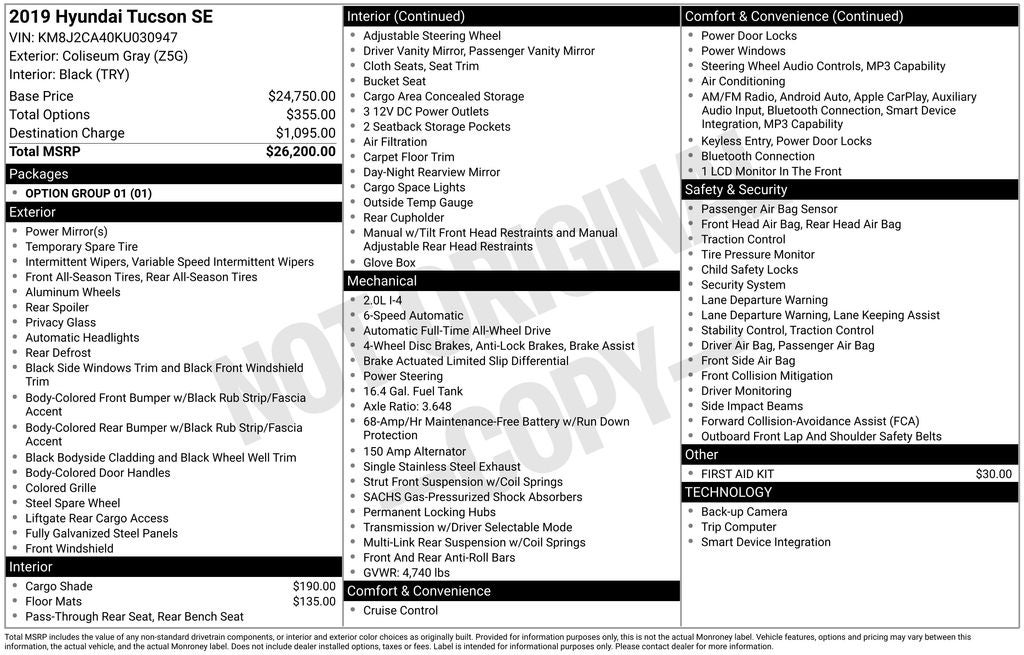 2019 Hyundai Tucson SE