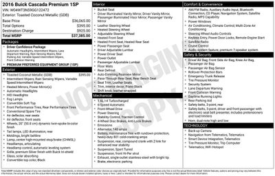 2016 Buick Cascada Premium