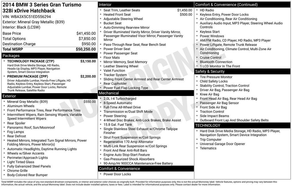 2014 BMW 3 Series 328i xDrive Gran Turismo