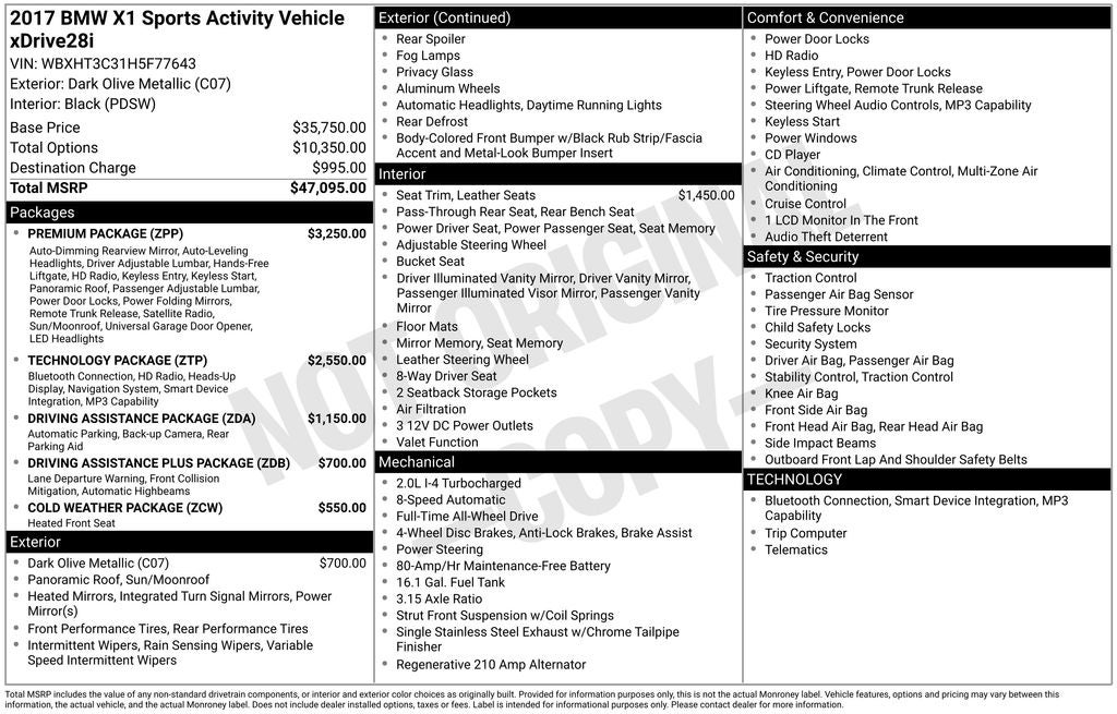 2017 BMW X1 xDrive28i